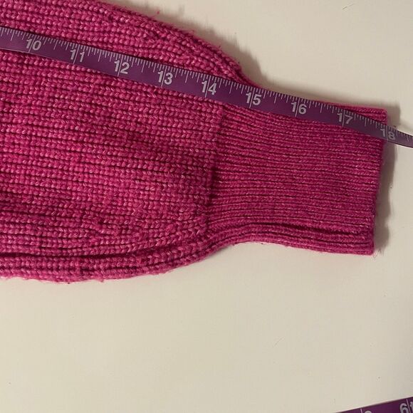 Rachel Zoe Hot Pink Knit Mock Neck Sweater GUC Size M - Picture 7 of 12